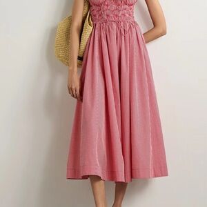 DÔEN Red Gingham Emmaretta Midi Dress